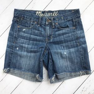 Madewell distressed denim shorts